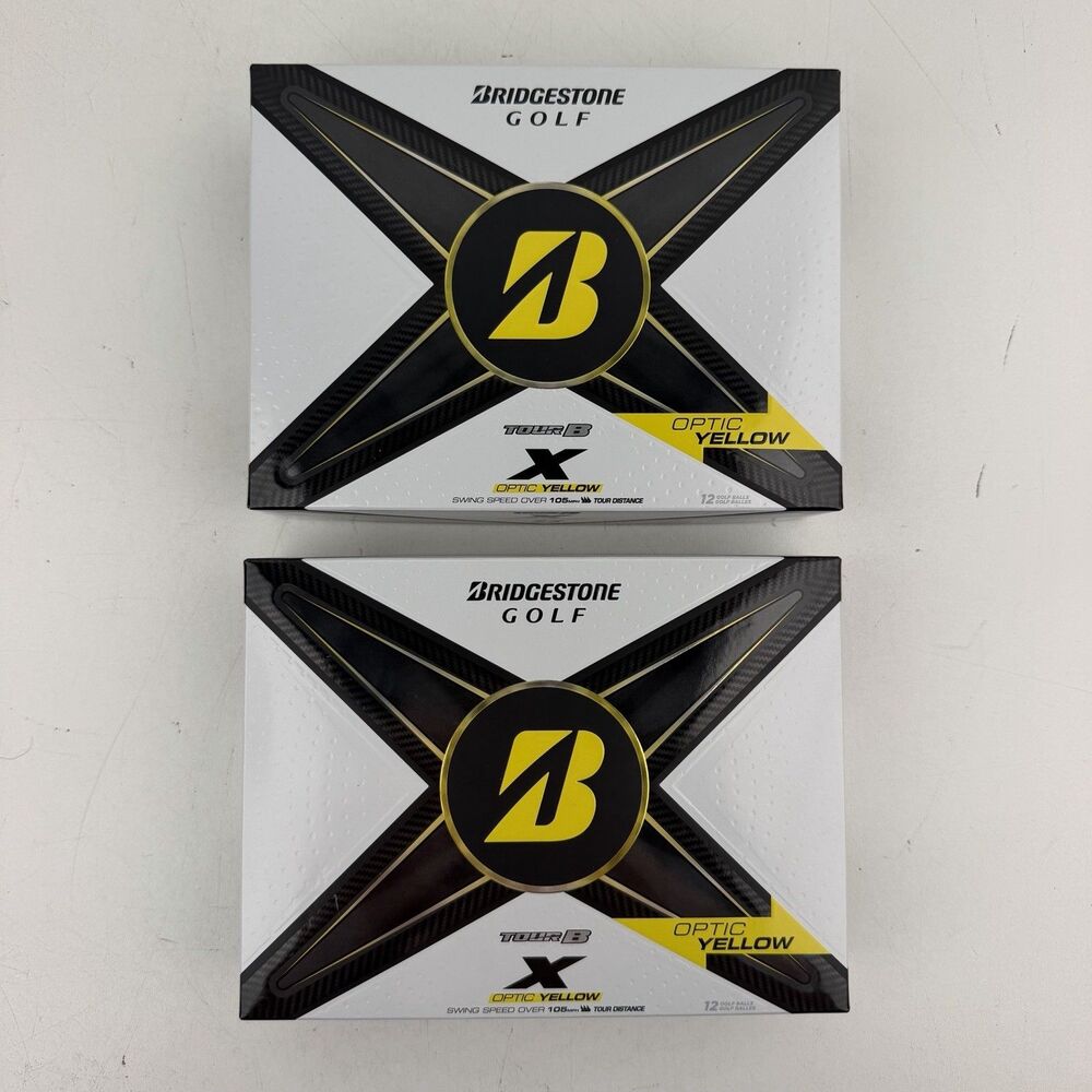 Bridgestone Tour B X Optic Yellow Golf Balls Distance Control Spin 24 Balls
